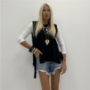 gilet con scollo tondo e spacchi laterali nives